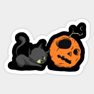 Playful pumpkin Sticker